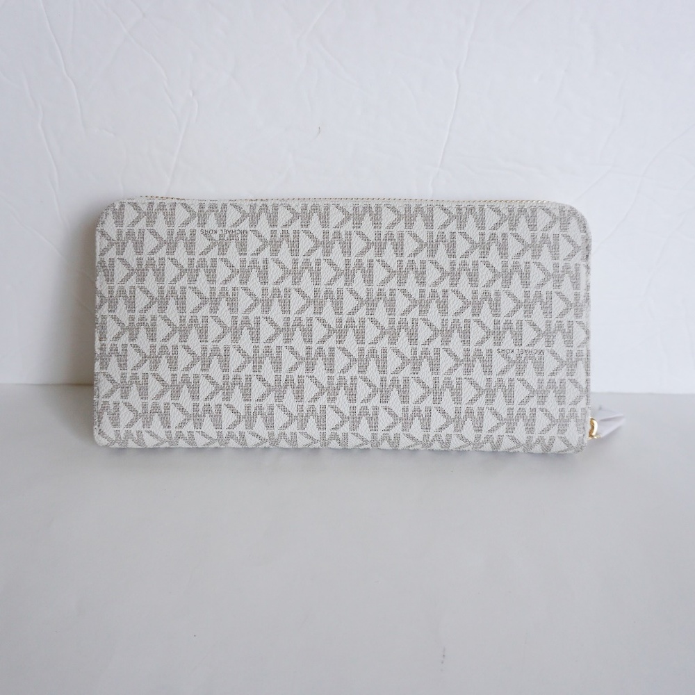 Michael Kors Jet Set XL Zip Around Wallet Vanilla_2